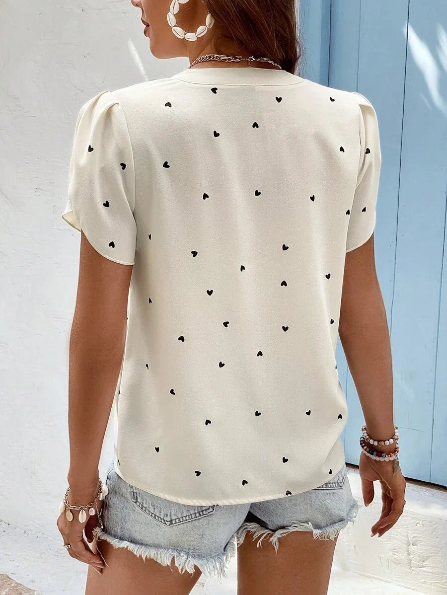Blusa Petálas de Corações