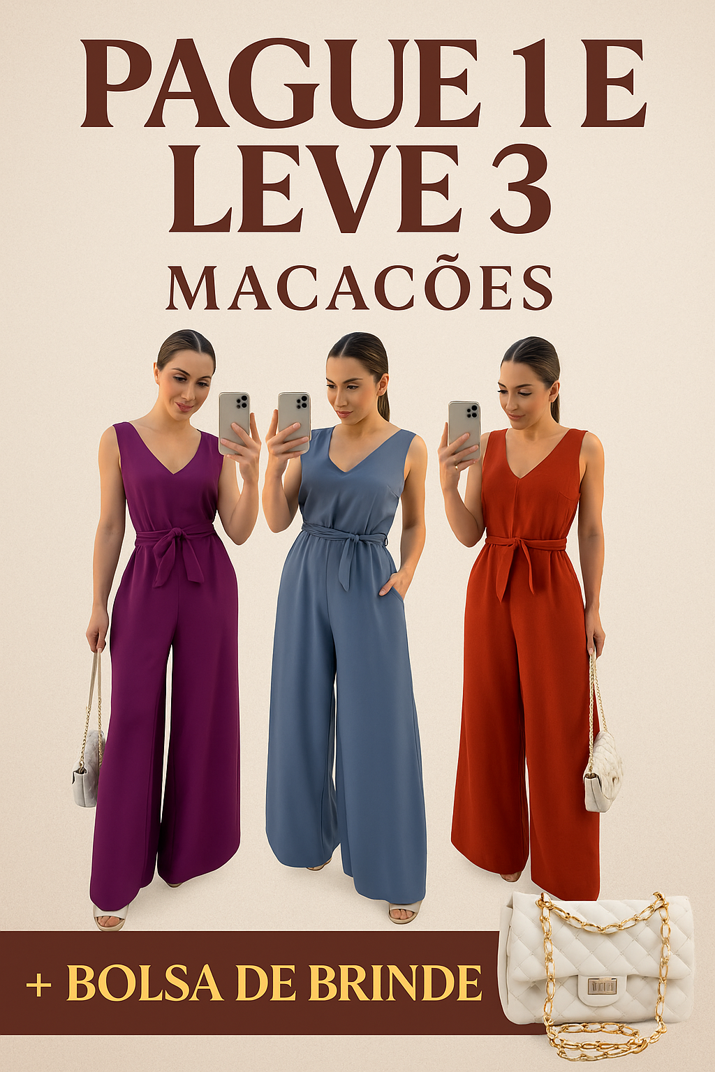 Macacão Marcela -  Pague 1 e Leve 3