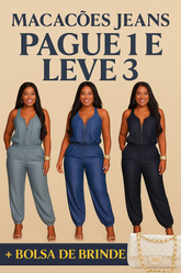 Macacão Jeans -  Pague 1 e Leve 3